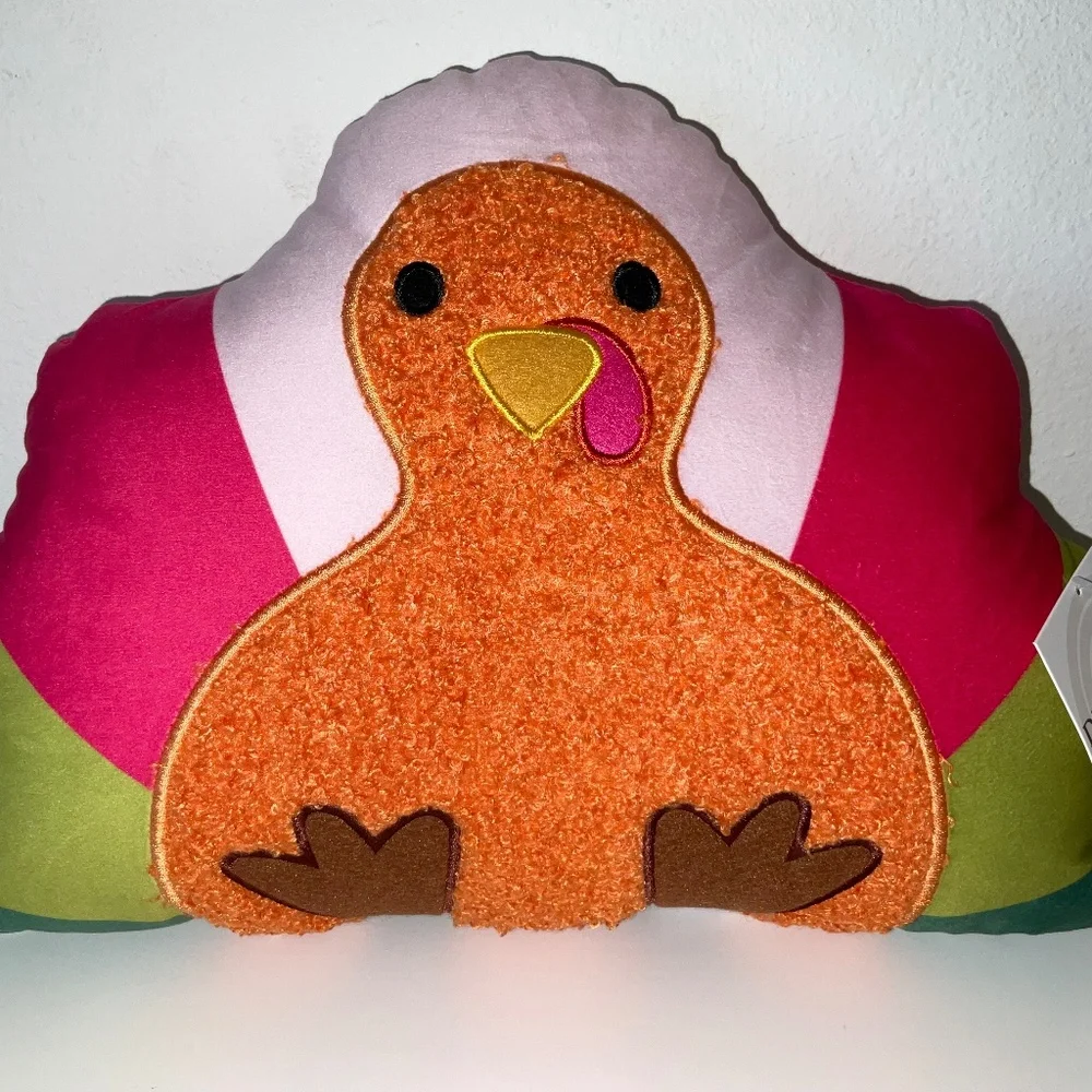 TARGET BULLSEYE'S PLAYGROUND COLORFUL TURKEY PILLOW - FALL / THANKSGIVING